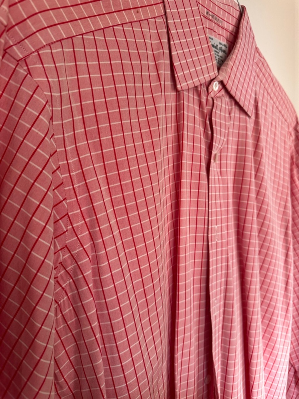 Turnbull & Asser Pink Check Long-Sleeve Dress Shirt